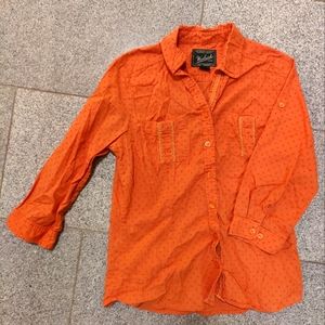 Woolrich button down orange
